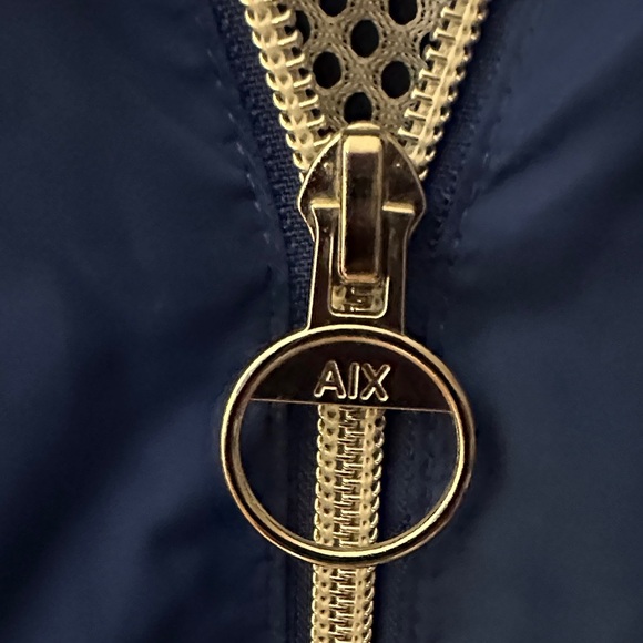 Armani Exchange Navy Windbreaker with Hood - Preloved - Picture 4 of 12